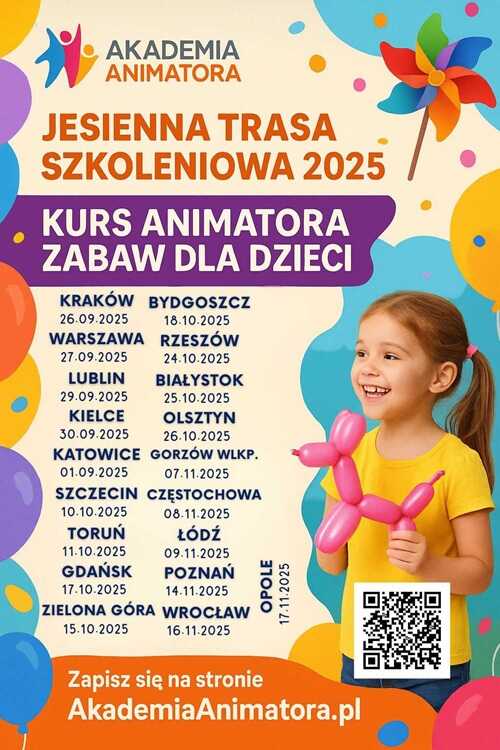 Wejdź w animację dla dzieci z głową i… od razu bądź widoczny! Jesienna Trasa Akademii Animatora 2025