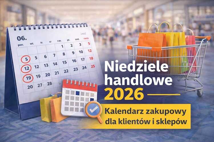 Niedziele handlowe 2026 – daty, godziny otwarcia sklepów i zasady handlu