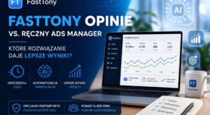 FastTony i automatyzacja reklam internetowych – grafika ilustrująca artykuł o kampaniach reklamowych i Ads Managerze