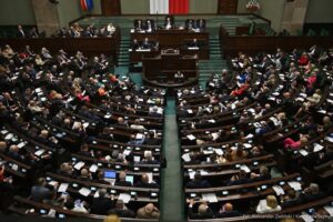 Sala posiedzeń Sejmu RP podczas głosowania nad ustawą o statusie osoby najbliższej — 29 maja 2026 roku