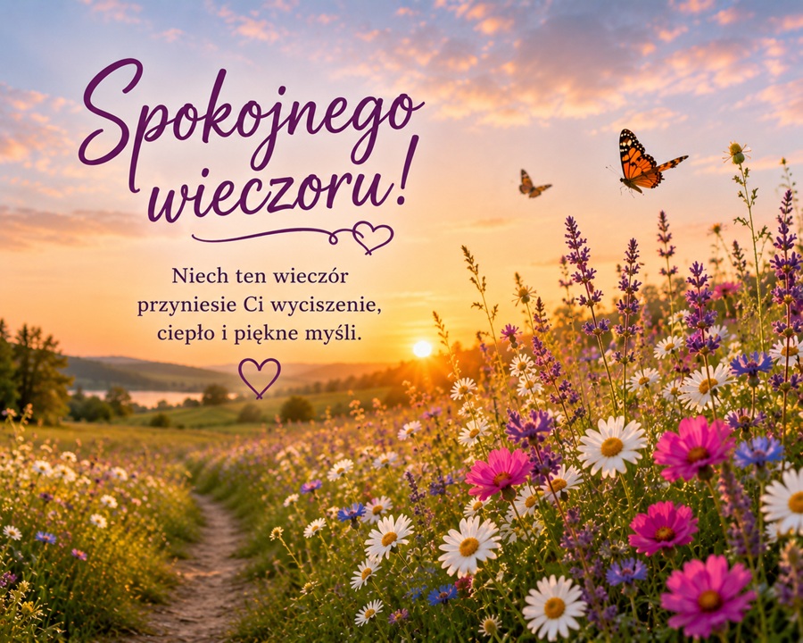 Kartka Spokojnego Wieczoru – darmowa kartka z życzeniami do pobrania