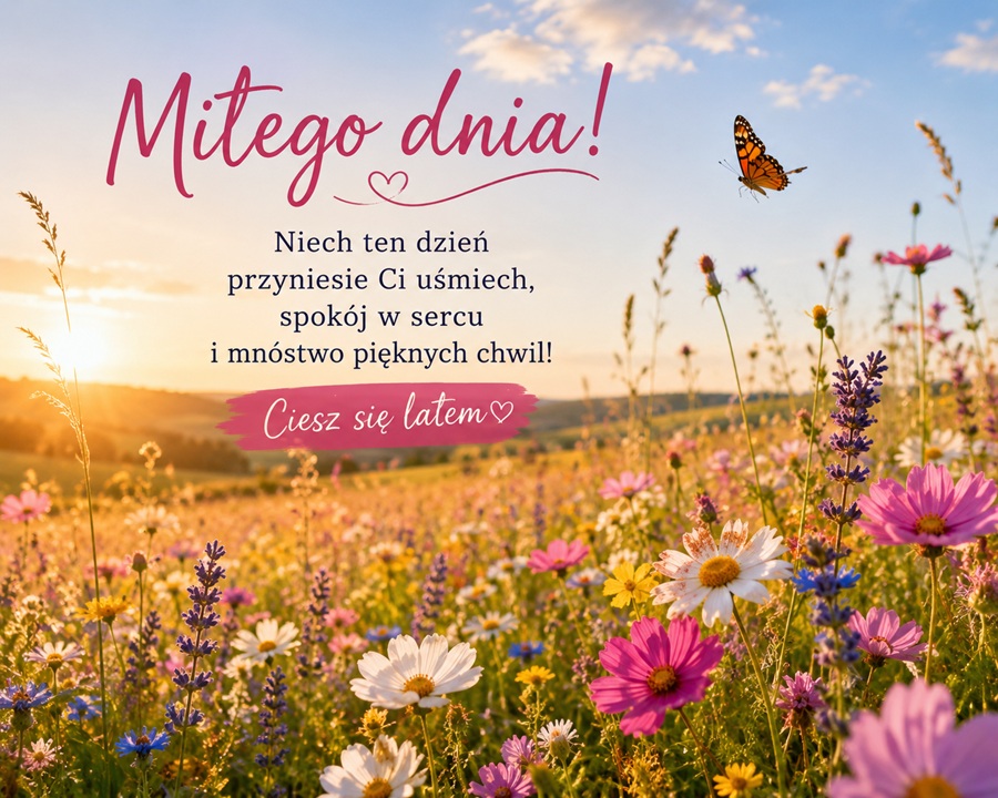 Kartka Miłego Dnia – piękna letnia kartka z życzeniami do pobrania